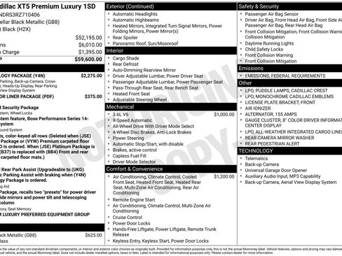 Certified 2024 Cadillac XT5 Premium Luxury w/ Technology Package image 40