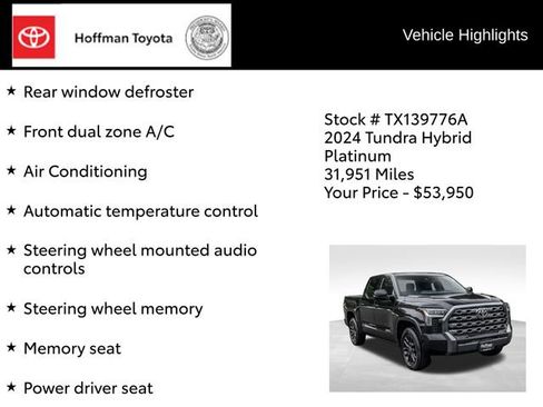 Used 2024 Toyota Tundra Platinum AWD/4WD image 15