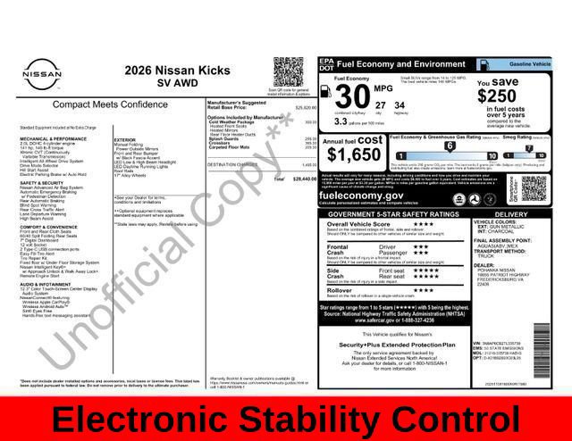 Used 2026 Nissan Kicks SV w/ Cold Weather Package AWD/4WD image 41