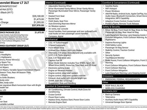 Certified 2023 Chevrolet Blazer LT w/ Convenience Package image 15