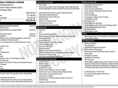 Certified 2025 Subaru Outback Limited AWD/4WD image 26
