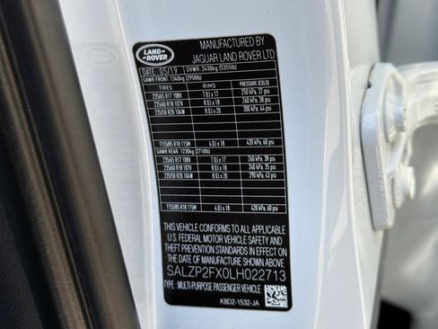 Used 2020 Land Rover Range Rover Evoque SE AWD/4WD image 29