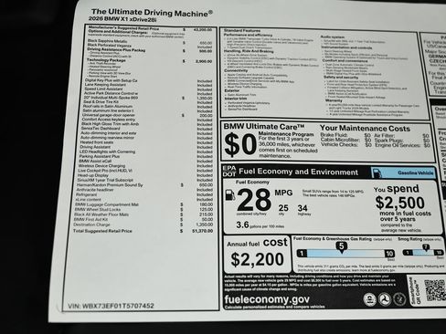 New 2026 BMW X1 xDrive28i w/ Technology Package AWD/4WD image 24
