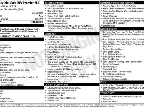 Used 2022 Chevrolet Bolt EUV Premier FWD image 28