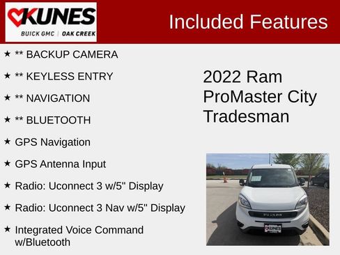 Used 2022 RAM ProMaster City Tradesman FWD image 2