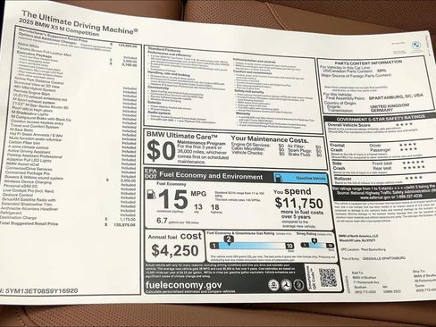 Used 2025 BMW X5 M Competition w/ Executive Package image 18