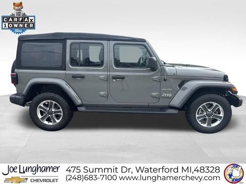 Used 2022 Jeep Wrangler Unlimited Sahara w/ LED Lighting Group AWD/4WD image 2