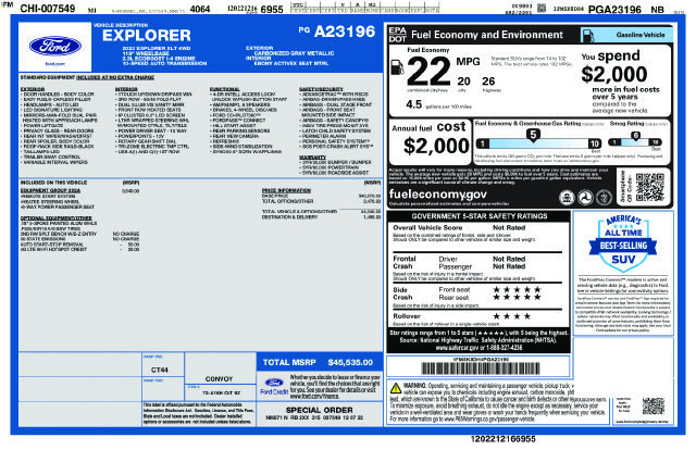 Certified 2023 Ford Explorer XLT w/ Equipment Group 202A AWD/4WD image 48