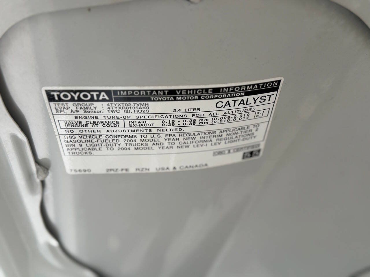 Used 2004 Toyota Tacoma 2WD Regular Cab w/ Enhancement Pkg image 78
