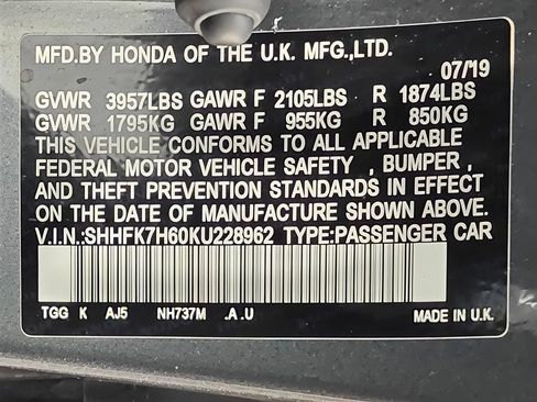 Used 2019 Honda Civic EX image 50