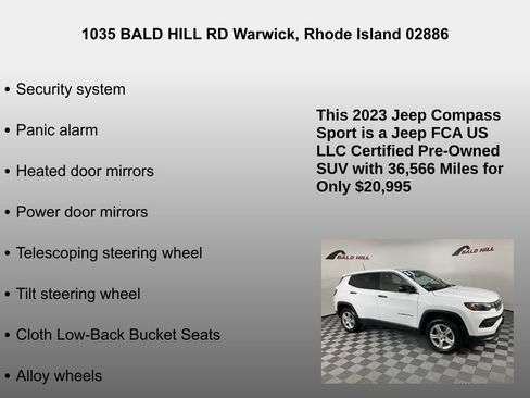 Certified 2023 Jeep Compass Sport image 14
