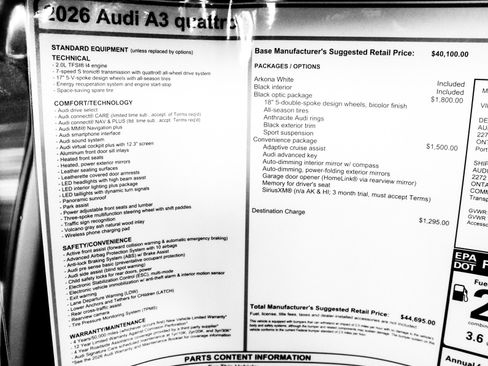 New 2026 Audi A3 2.0T Premium image 29