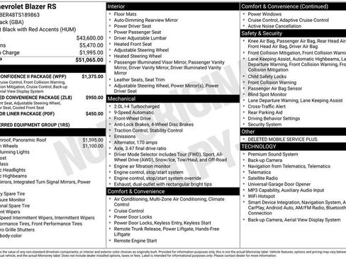 New 2026 Chevrolet Blazer RS w/ Driver Confidence II Package FWD image 11