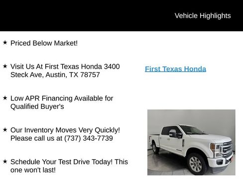 Used 2021 Ford F250 Platinum w/ FX4 Off-Road Package AWD/4WD image 10