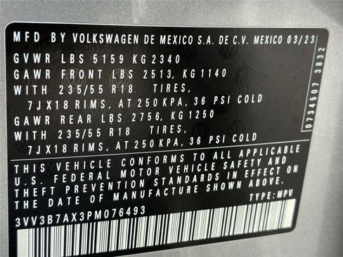 Certified 2023 Volkswagen Tiguan SE FWD image 24