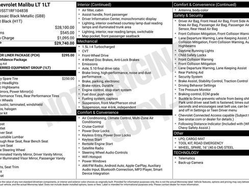 Used 2024 Chevrolet Malibu LT w/ LPO, Floor Liner Package image 2