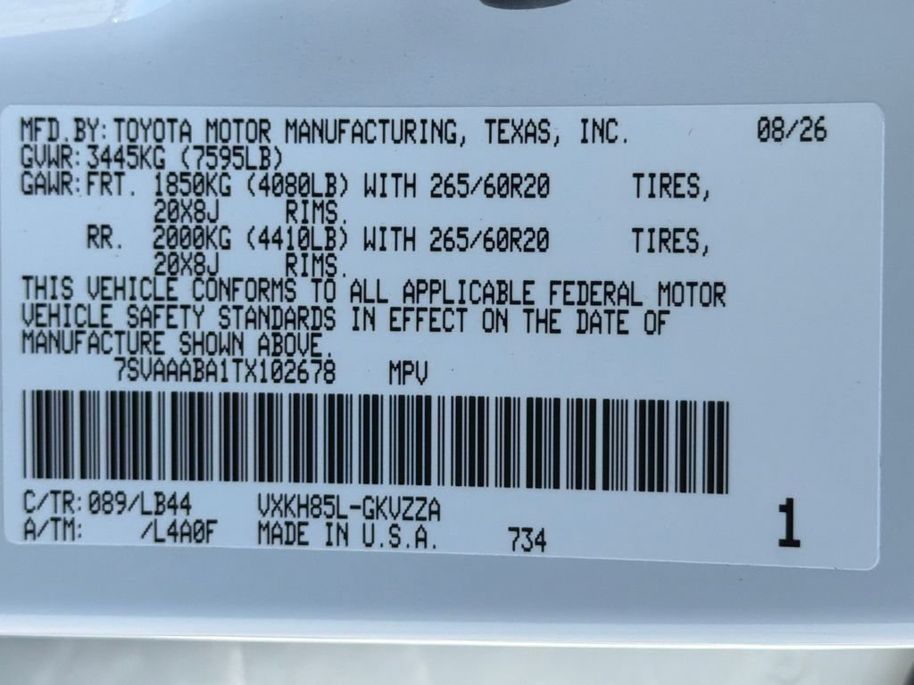 New 2026 Toyota Sequoia 1794 Edition AWD/4WD image 40