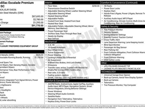 Used 2018 Cadillac Escalade Premium Luxury image 14