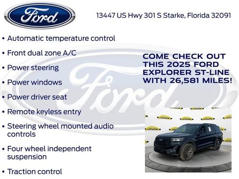 Certified 2025 Ford Explorer ST-Line w/ ST-Line Street Pack AWD/4WD image 27