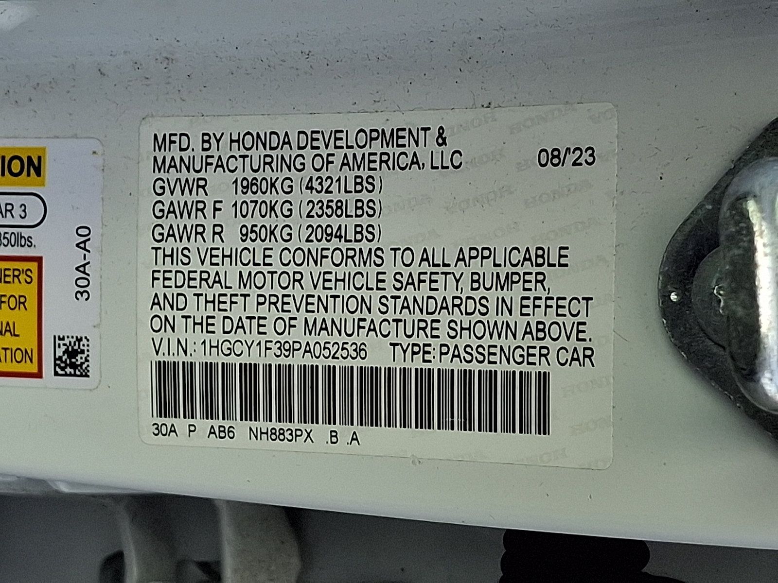 Used 2023 Honda Accord EX image 28