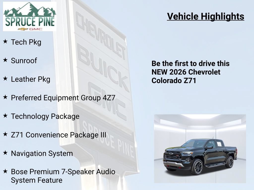 New 2026 Chevrolet Colorado Z71 w/ Technology Package AWD/4WD image 5