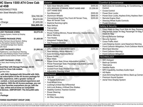 Used 2021 GMC Sierra 1500 AT4 w/ Technology Package AWD/4WD image 29