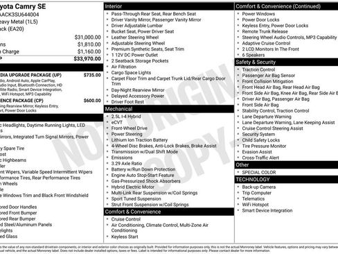 Used 2025 Toyota Camry SE w/ Multimedia Upgrade Package FWD image 41