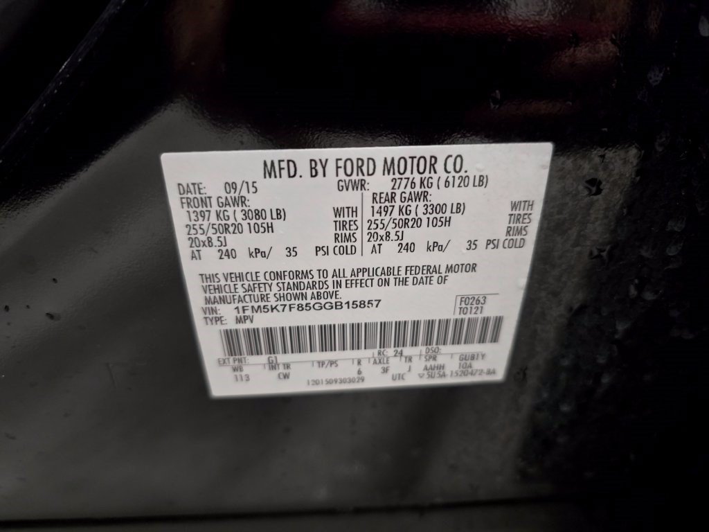 Used 2016 Ford Explorer Limited w/ Equipment Group 301A FWD image 15