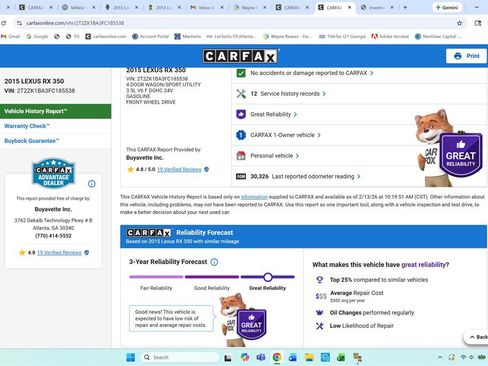 Used 2015 Lexus RX 350 FWD image 7