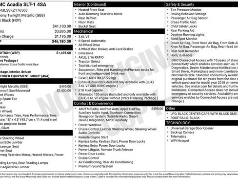 Used 2019 GMC Acadia SLT w/ Black Edition AWD/4WD image 9