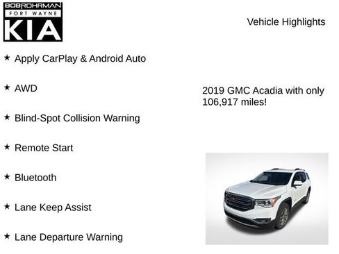 Used 2019 GMC Acadia SLE w/ Driver Alert Package I AWD/4WD image 8
