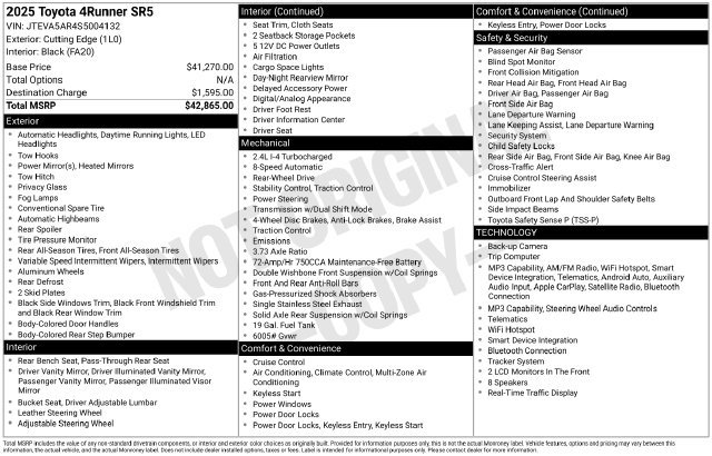 Used 2025 Toyota 4Runner SR5 RWD image 4