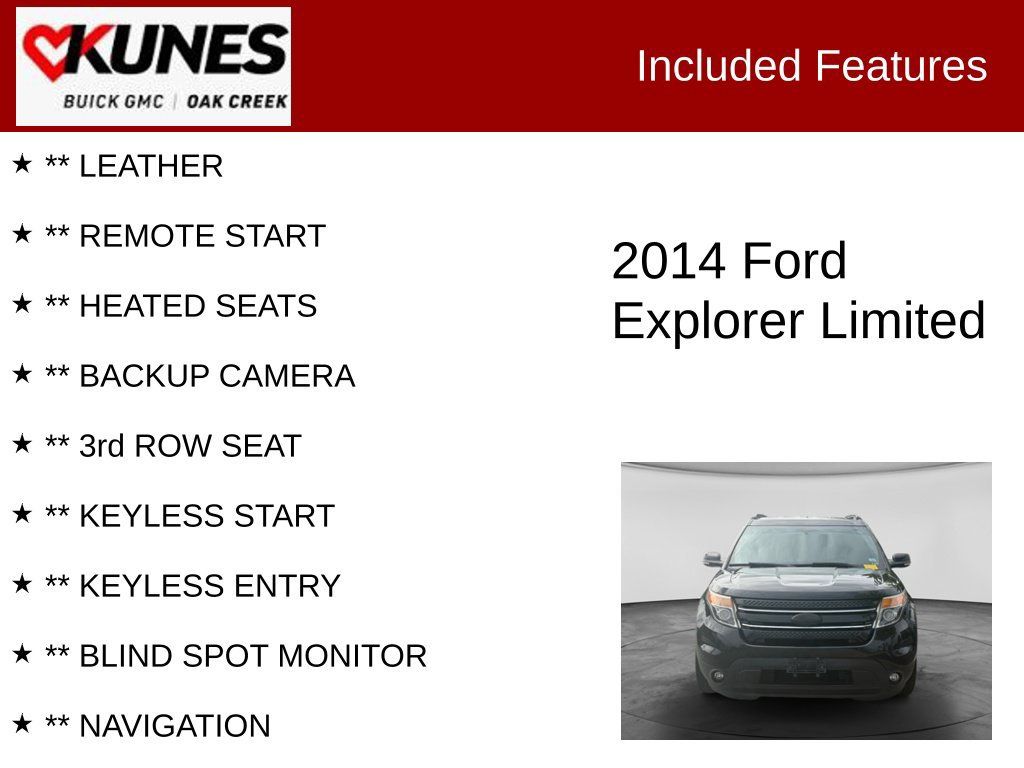 Used 2014 Ford Explorer Limited AWD/4WD image 2