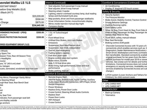 Used 2019 Chevrolet Malibu LS w/ LPO, Convenience Package 1 image 12