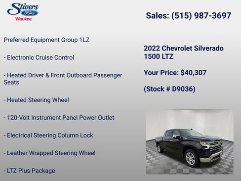 Used 2022 Chevrolet Silverado 1500 LTZ w/ LTZ Premium Package AWD/4WD image 28