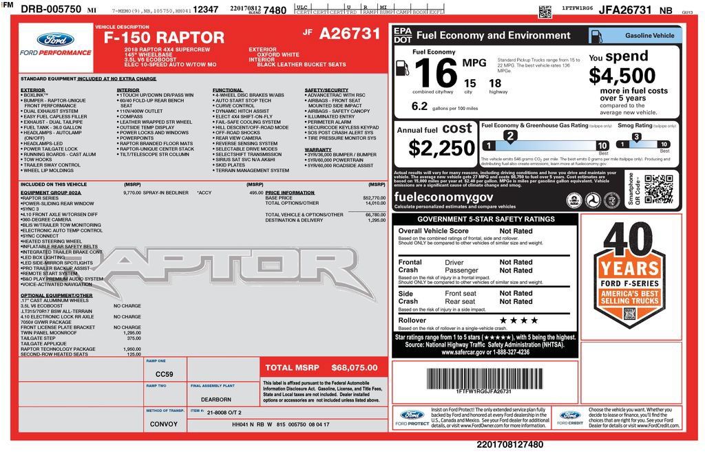 Used 2018 Ford F150 Raptor AWD/4WD image 43