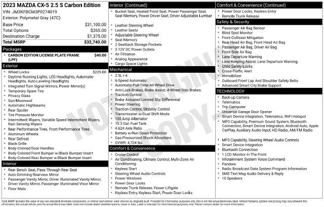Used 2023 MAZDA CX-5 Carbon Edition AWD/4WD image 2