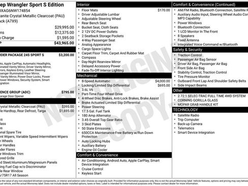 Used 2022 Jeep Wrangler Sport S image 38