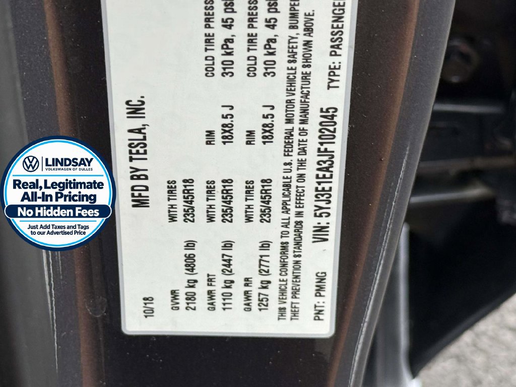 Used 2018 Tesla Model 3 Long Range RWD image 30