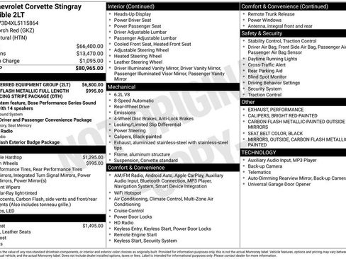 Used 2020 Chevrolet Corvette Stingray Preferred Conv w/ 2LT Preferred Equipment Group image 21