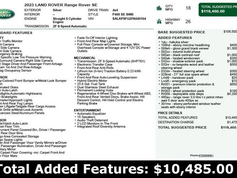 Used 2023 Land Rover Range Rover SE image 3