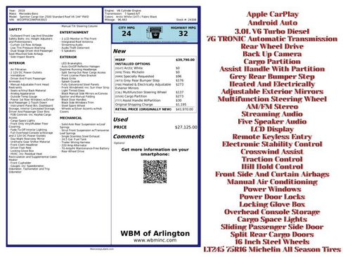 Used 2019 Mercedes-Benz Sprinter 144 Cargo image 2