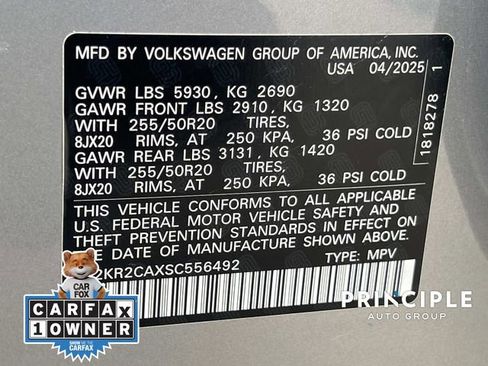 Used 2025 Volkswagen Atlas SE w/ Panoramic Sunroof Package AWD/4WD image 39