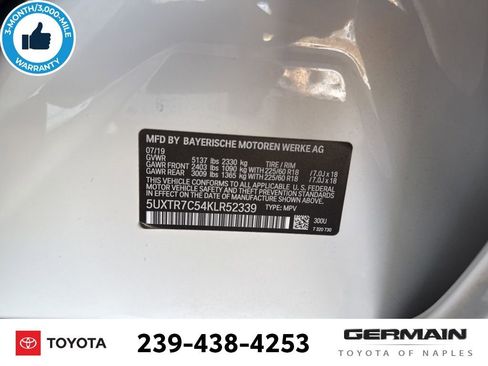 Used 2019 BMW X3 sDrive30i w/ Driving Assistance Package image 24