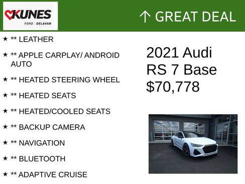 Used 2021 Audi RS 7 Sportback AWD/4WD image 2