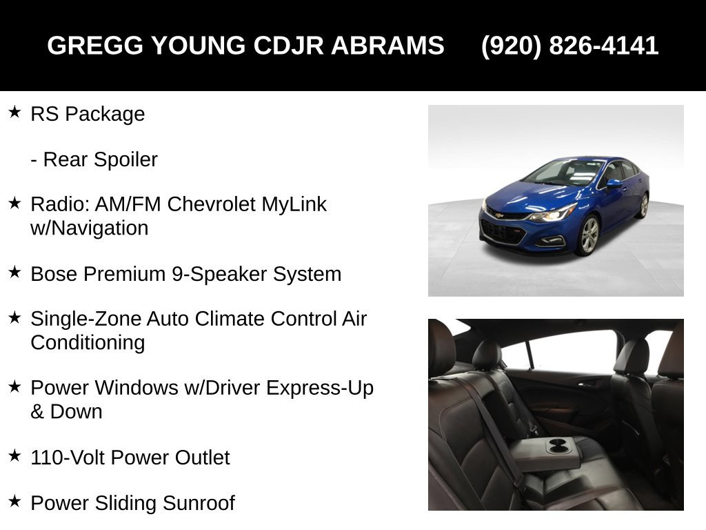 Used 2016 Chevrolet Cruze Premier FWD image 25