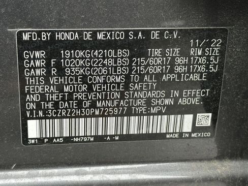 Certified 2023 Honda HR-V LX image 15