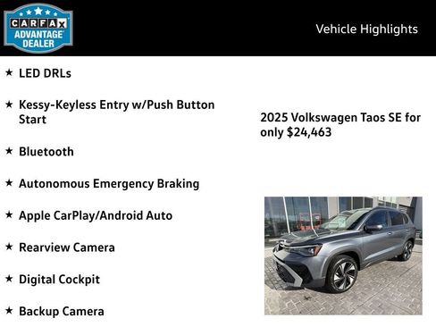 Certified 2025 Volkswagen Taos SE image 4