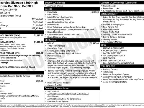 Used 2021 Chevrolet Silverado 1500 High Country w/ Technology Package image 27