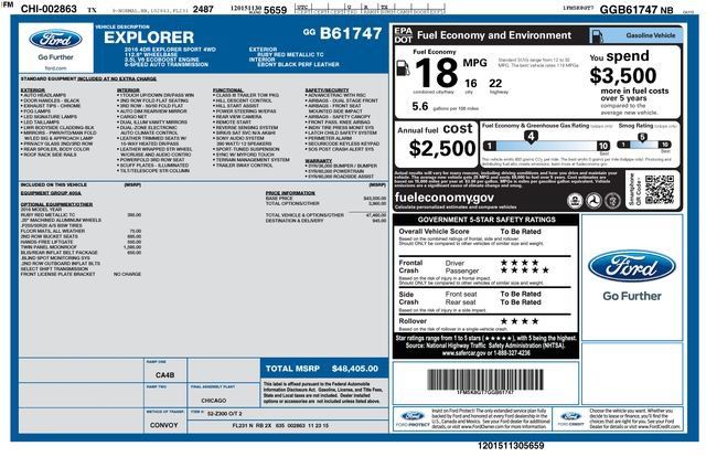 Used 2016 Ford Explorer Sport AWD/4WD image 31